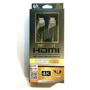 GE Premium HDMI High-Speed Cable